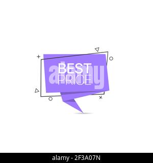 Bester Preis trendige Papier-Label Stock Vektor