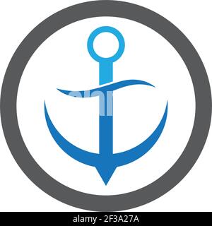 Anker Logo Vorlage Vektor Symbol Illustration Design Stock Vektor