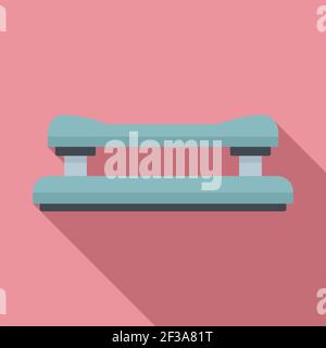 Lochperforator-Symbol, flacher Style Stock Vektor