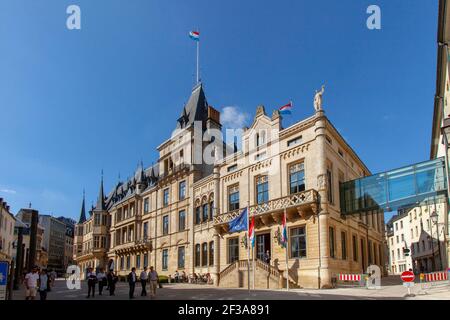 Luxemburg : der großherzogliche Palast. Renaissance-Fassade des Palastes, in Luxemburg-Stadt Stockfoto