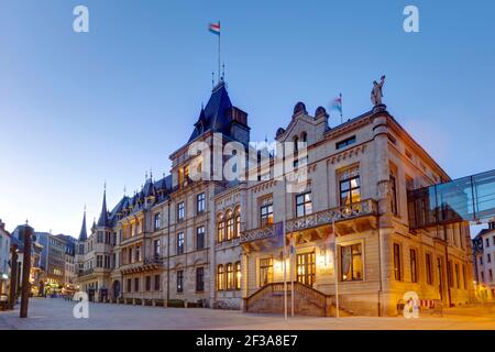 Luxemburg : der großherzogliche Palast. Renaissance-Fassade des Palastes, in Luxemburg-Stadt Stockfoto