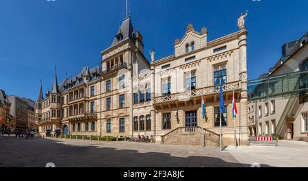 Luxemburg : der großherzogliche Palast. Renaissance-Fassade des Palastes, in Luxemburg-Stadt Stockfoto