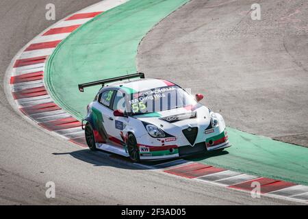 55 MA QINGHUA (CHINA),TEAM MULSANNE,ALFA ROMEO GIULIETTA TCR, Aktion während der 2019 FIA WTCR World Touring Car Tests in Barcelone, Spanien, 27. Bis 29. März - Foto Alexandre Guillaumot / DPPI Stockfoto