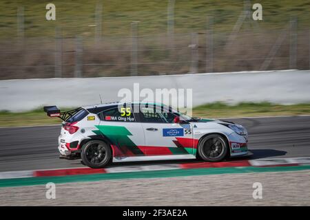 55 MA QINGHUA (CHINA),TEAM MULSANNE,ALFA ROMEO GIULIETTA TCR, Aktion während der 2019 FIA WTCR World Touring Car Tests in Barcelone, Spanien, 27. Bis 29. März - Foto Alexandre Guillaumot / DPPI Stockfoto