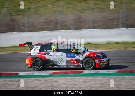 25 MEHDI BENNANI (MAROKKO),SLR VW MOTORSPORT,VOLKSWAGEN GOLF GTI TCR, Aktion während der 2019 FIA WTCR World Touring Car Tests in Barcelone, Spanien, 27. Bis 29. März - Foto Alexandre Guillaumot / DPPI Stockfoto