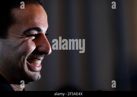 Pressekonferenz, BENNANI MEHDI , (MAROKKO),SLR VW MOTORSPORT,VOLKSWAGEN GOLF GTI TCR, Portrait während der 2019 FIA WTCR World Touring Car Tests in Barcelone, Spanien, 27. Bis 29. März - Foto Frederic Le Floc'h / DPPI Stockfoto