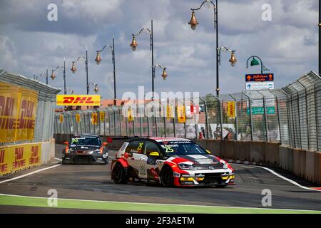 25 MEHDI BENNANI, (MAROKKO), SLR VW MOTORSPORT,VOLKSWAGEN GOLF GTI TCR, Aktion während des FIA WTCR World Touring Car Race 2019 in Marokko in Marrakesch, vom 5. Bis 7. April - Foto Florent Gooden / DPPI Stockfoto