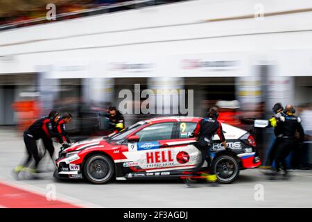 09 ATTILA TASSI, (UNGARN), KCMG, HONDA CIVIC TYPE R TCR, Pitlane während des 2019 FIA WTCR World Touring Car Cup, Race of hungaroring, Budapest vom 26. Bis 28. april - Foto Florent Gooden / DPPI Stockfoto