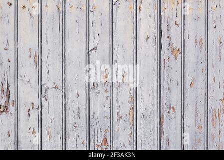 Weiß bemalter Holzplanken Hintergrund Stockfoto