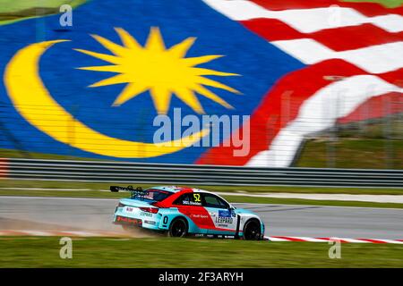 52 SHEDDEN Gordon, (GRB), Leopard Racing Team Audi Sport, Audi RS3 LMS, Aktion während des FIA WTCR World Touring Car Cup 2019 in Malaysia, in Sepang vom 13. Bis 15. dezember - Foto Florent Gooden / DPPI Stockfoto