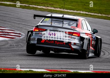 22 VERVISCH Frederic, (Bel), Comtoyou Team Audi Sport, Audi RS3 LMS, Aktion während des FIA WTCR World Touring Car Cup 2019 in Malaysia, in Sepang vom 13. Bis 15. dezember - Foto Florent Gooden / DPPI Stockfoto