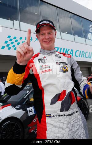 KRISTOFFERSSON Johan, (SWE), SLR Volkswagen, Volkswagen Golf GTI TCR, Portrait Podium Ambiente während des 2019 FIA WTCR World Touring Car Cup of Japan, in Suzuka vom 25. Bis 27. oktober - Foto Frederic Le Floc'h / DPPI Stockfoto