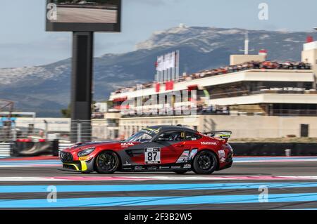 87 PLA Jim (Fra), BEAUBELIQUE Jean Luc (Fra), Mercedes AMG Team Akka-ASP, Aktion während der 2019 FFSA GT Circuit französische Meisterschaft, vom 11. Bis 13. oktober in Le Castellet, Frankreich - Foto Marc de Mattia / DPPI Stockfoto