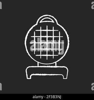 Waffeleisen Kreide weißes Symbol auf schwarzem Hintergrund Stock Vektor