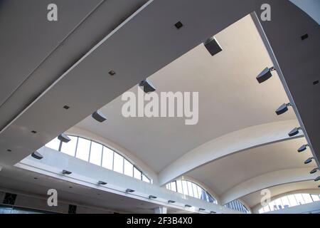 Das Innere des Jaroslawski-Bahnhofs, Moskau, Russland-- ist einer von neun Hauptbahnhöfen in Moskau, auf Komsomolskaja-Platz. It Stockfoto