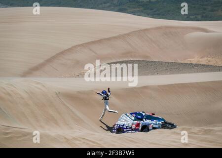 349 MIURA Akira (jpn), LICHTLEUCHTER Laurent (Fra), Toyota, Toyota Karosserie, Gruppe T2, Klasse 2, Motul, Auto, Aktion während der Dakar 2019, Etappe 6, Arequipa - San Juan de Marcona, peru, am 13. januar - Foto Frederic Le Floc'h / DPPI Stockfoto