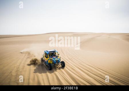 397 VARELA Bruno (BRA), JUSTO Maikel (BRA), Can-am, Varela Rally Team, Group SXS ASO/FI, Klasse SXS, Aktion während der Dakar 2019, Etappe 9, Pisco - Pisco, peru, am 16. januar - Foto Antonin Vincent / DPPI Stockfoto