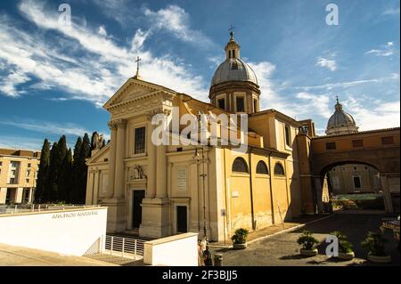 Ara Pacis Augustae Denkmal und San Rocco Kirche, Rom, Latium, Italien, Europa Stockfoto