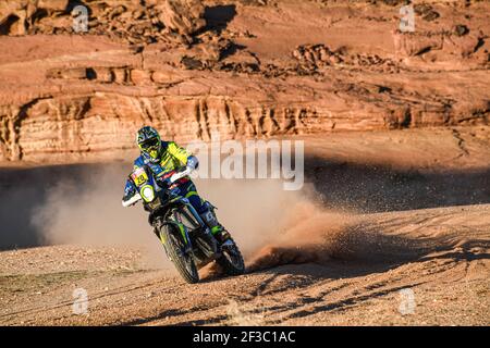 20 Aubert Johnny (Fra), Sherco TVS, Sherco TVS Rally Factory, Moto, Bike, Motul, Aktion während der Etappe 5 der Dakar 2020 zwischen Al Ula und Ha'il, 563 km - SS 353 km, in Saudi-Arabien, am 9. Januar 2020 - Foto Eric Vargiolu / DPPI Stockfoto