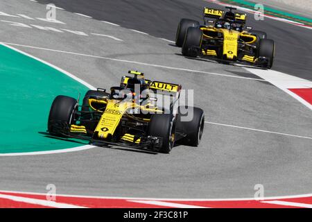 55 SAINZ Carlos (Spa), Renault Sport F1 Team RS18, Action 27 HULKENBERG Nico (ger), Renault Sport F1 Team RS18, Action während der Formel 1 FIA Weltmeisterschaft 2018, Spanien Grand Prix, in Barcelona Catalunya vom 10. Bis 13. Mai - Foto DPPI Stockfoto