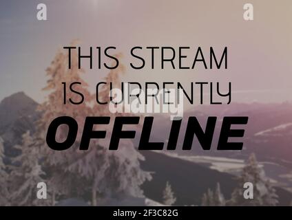 Das digital generierte Bild dieses Streams ist derzeit Offline-Text Gegen Naturlandschaft Stockfoto