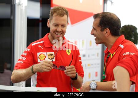 VETTEL Sebastian (ger), Scuderia Ferrari SF71H, Portrait MARC GENE (SPA) während der Formel 1 Weltmeisterschaft 2018, Grand Prix von Kanada vom 7. Bis 10. Juni in Montreal - Foto Frederic Le Floc'h / DPPI Stockfoto