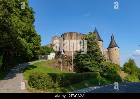 Luxemburg: Burg Bourscheid, mittelalterliche Festung Stockfoto