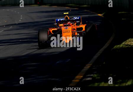 VANDOORNE Stoffel (bel), McLaren Renault MCL33, Aktion während der Formel 1-Meisterschaft 2018 in Melbourne, großer Preis von Australien, vom 22. Bis 25. März - Foto DPPI Stockfoto