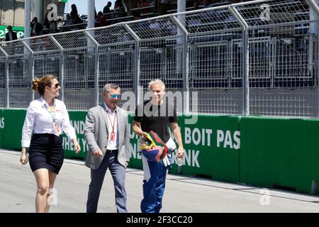 Jacques Villeneuve au volant de la Ferrari 312T3 de son père Gilles, Jacques Villeneuve fährt den Ferrari 312T3 von seinem Vater Gilles, während der Formel-1-Weltmeisterschaft 2018, Grand Prix von Kanada vom 7. Bis 10. Juni in Montreal - Foto Frederic Le Floc'h / DPPI Stockfoto
