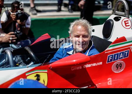 Jacques Villeneuve au volant de la Ferrari 312T3 de son père Gilles, Jacques Villeneuve fährt den Ferrari 312T3 von seinem Vater Gilles, während der Formel-1-Weltmeisterschaft 2018, Grand Prix von Kanada vom 7. Bis 10. Juni in Montreal - Foto Frederic Le Floc'h / DPPI Stockfoto