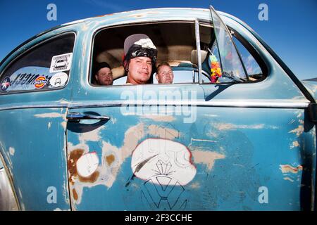 Volkswagen trifft Bug Run im Mantorp Park. Stockfoto