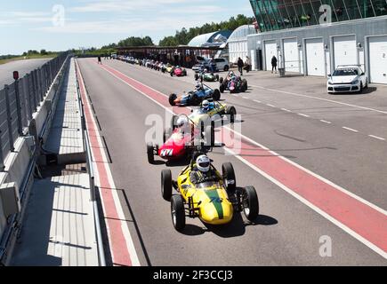 Volkswagen trifft Bug Run im Mantorp Park. Stockfoto