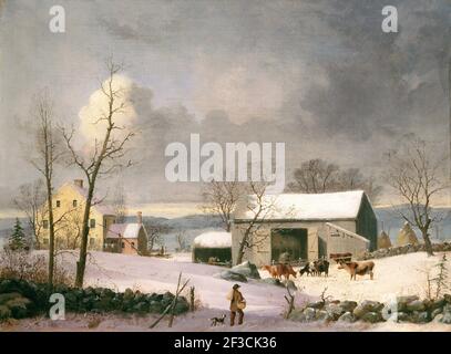 Winter auf dem Land, c.. 1858. Stockfoto