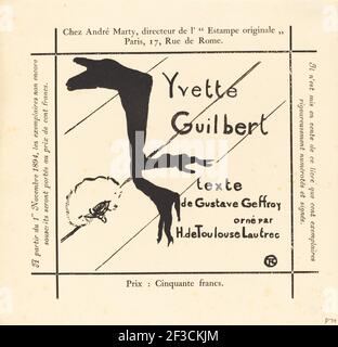 Werbung für das Album Yvette Guilbert, 1894. Stockfoto