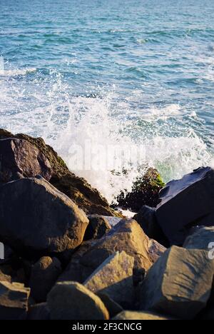 Steinerne Küste Bulgariens - Sonne, Meer, Strand Stockfoto