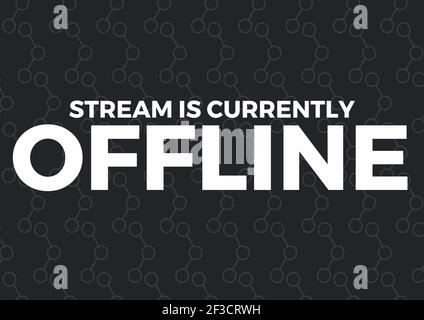 Digital generiertes Bild des Streams ist derzeit offline Text gegen Molekulare Strukturen Stockfoto