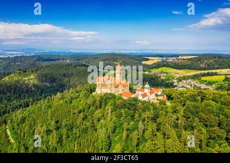 Burg Bouzov Stockfoto