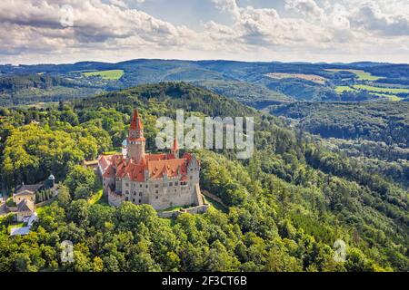 Burg Bouzov Stockfoto