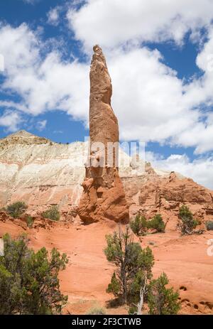 Ballerina Spire, eine Sandrohrsteinformation im Kodachrome Basin State Park, Utah, USA Stockfoto