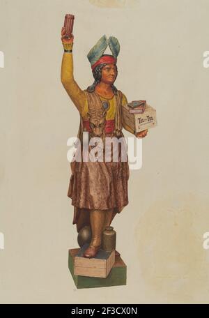 Cigar Store Indian, 1935/1942. Stockfoto