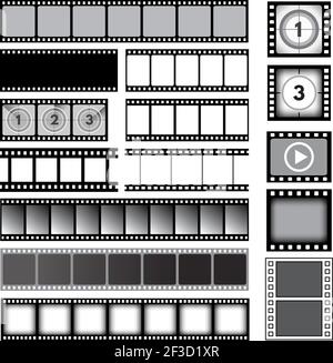 Filmband. 35mm Fotostreifen Film Kamera Frames Bild Vektor Sammlung Stock Vektor