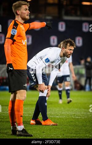 Aarhus, Dänemark. März 2021, 15th. Patrick Mortensen (9) von AGF beim Superliga-Spiel 3F zwischen Aarhus GF und Randers FC im Ceres Park in Aarhus. (Foto Kredit: Gonzales Foto/Alamy Live News Stockfoto