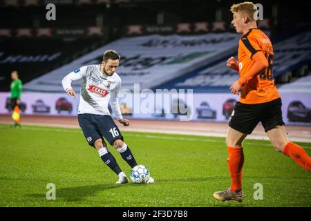 Aarhus, Dänemark. März 2021, 15th. Casper Hojer Nielsen (16) von AGF beim Superliga-Spiel 3F zwischen Aarhus GF und Randers FC im Ceres Park in Aarhus. (Foto Kredit: Gonzales Foto/Alamy Live News Stockfoto