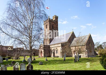 Die Kirche der Heiligen Jungfrau Maria in Nether Stowey, Somerset UK Stockfoto