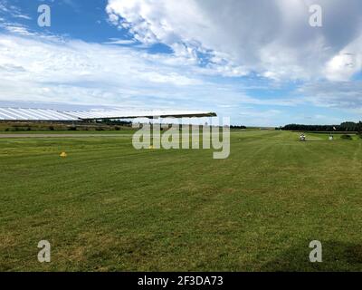 Schöner Blick über den kleinen Flugplatz Biberach an der Riss In Deutschland 28.8.2020 Stockfoto