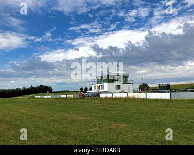 Schöner Blick über den kleinen Flugplatz Biberach an der Riss In Deutschland 28.8.2020 Stockfoto