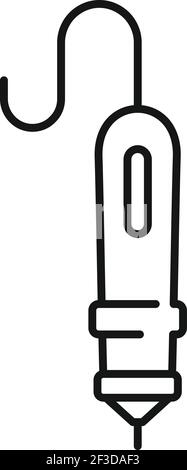 3d-Modellierstift-Symbol, Umrissstil Stock Vektor