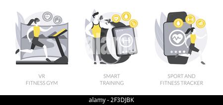 Smart Personal Training Technologien abstrakte Konzept Vektor Illustrationen. Stock Vektor