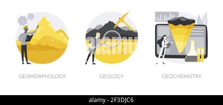 Earth Science abstrakte Konzept Vektor Illustrationen. Stock Vektor