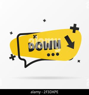 Originalbeschriftung AUF dem Banner. Vektor-Design in einem flachen Stil. Einfache Clip Art Vektorgrafik. Stock Vektor